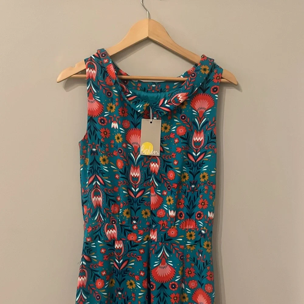 Boden “Carnival Print” Clarissa Jumpsuit, Size 4 - Picture 8 of 8